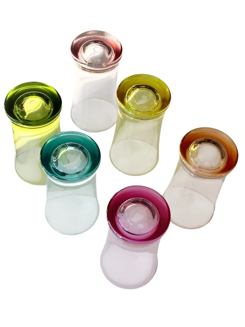 Williams-Sonoma vintage Duraclear 17 fl. Oz. Tumbler Multi-Color set of 6 NWT